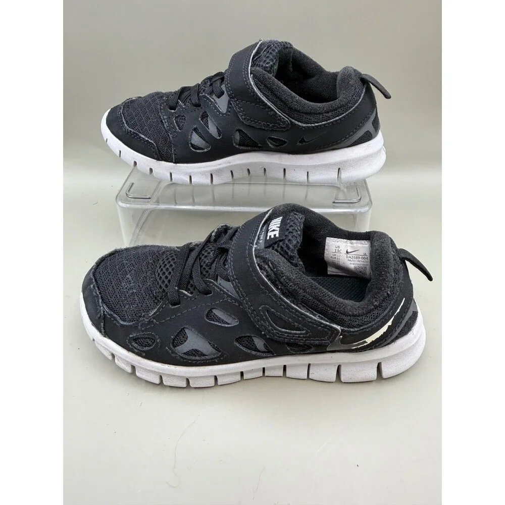 Nike Free Run 2 Black Athletic Sneakers Youth Size 13C DA2689-004